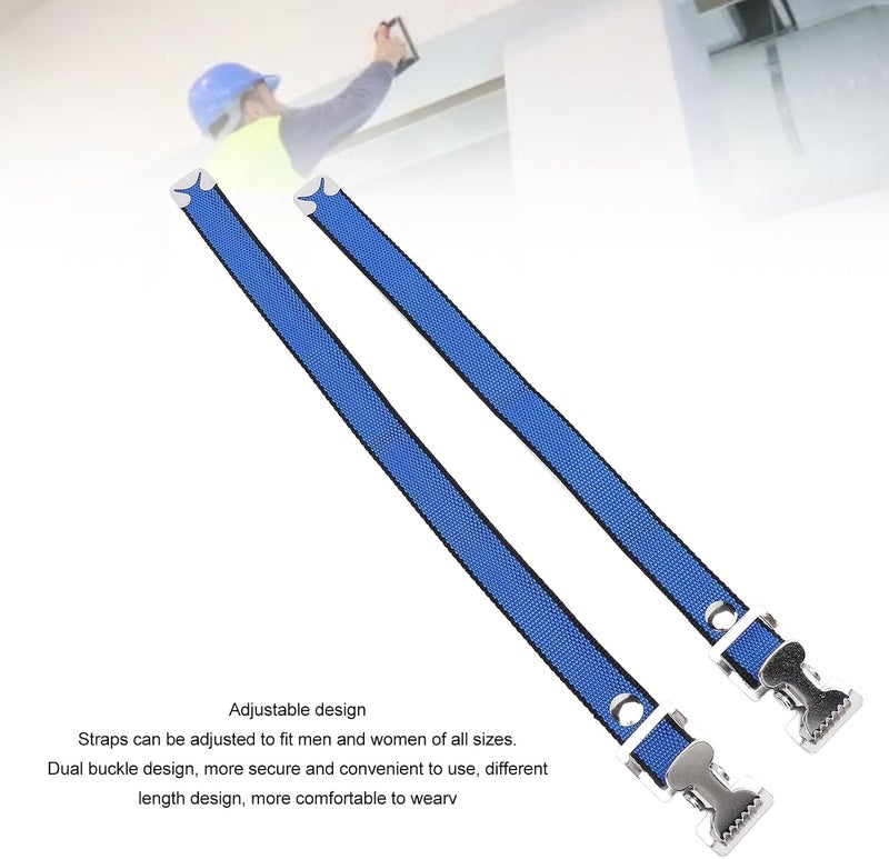 Bewinner 4PCS Drywall Stilts Straps, Adjustable Foot Band Kit for Men Women, Durable Nylon Aluminum Alloy Buckle Replacement with Screws Spacers, Quick Install for Painting Decoration and Parade Performance - Image 3